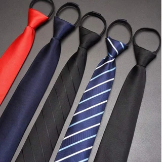 Gravata Adulto e Juvenil Nó Pronto Com Regulagem com Ziper Semi-Slim Toque Macio Masculina