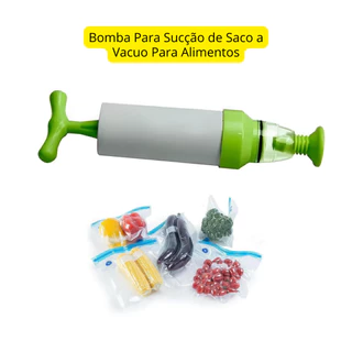 Bomba de Ar Sucção Manual Para Saco a Vácuo Organizador a Vacuo Para Conservar Alimentos