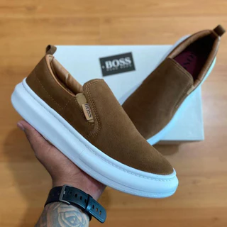 Tênis Iate Boss Masculino Camurça Casual Lançamento