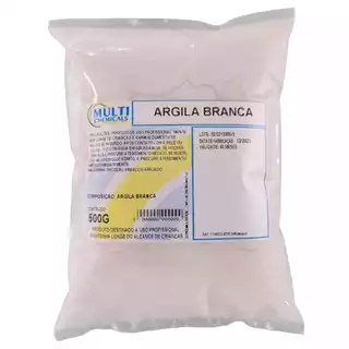 Argila branca - 500G - Premium - Pura
