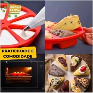 Forma de Silicone com 8 Espaços em Formato de Fatia - Sortido