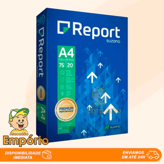 500 Folhas Papel A4 Branco Sulfite Report Resma