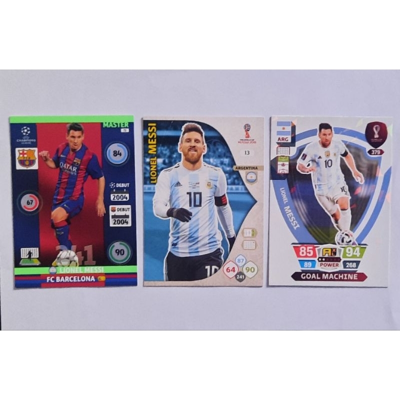 Kit com 3 cards Lionel Messi | Shopee Brasil