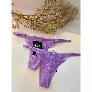 Calcinha Fio Sensual em Renda Sexy Fio Rendado com Regulagem Liza
