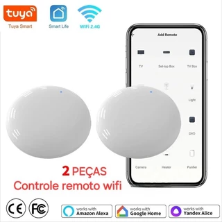Controle Universal IR Branco wi-fi Tuya compatível com Alexa e Google Assistente