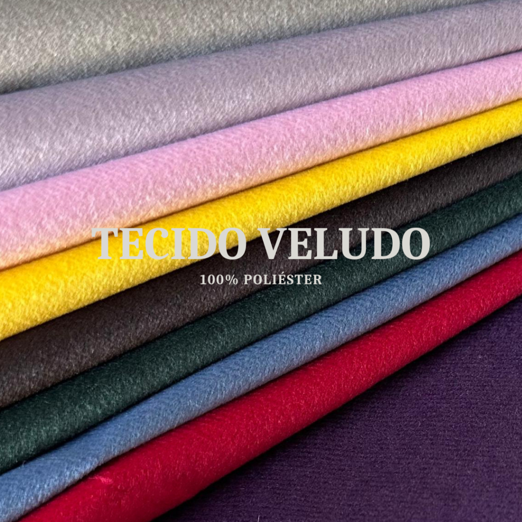 Tecido Veludo Macio para Sofá 210g 100% Poliéster