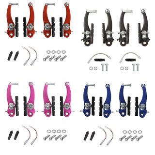 Kit Freio v-brake em nylon 110mm, com Pastilha pino 70mm Bicicleta Dianteiro/traseiro