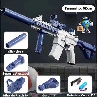 Arma De Água Elétrica Recarregável Lançador Super Grande Arminha Brinquedo Criança Verão Jato D'água