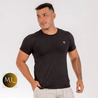 camisa masculina preta Gola Careca estilo próprio camisas super confortáveis e elegantes.
