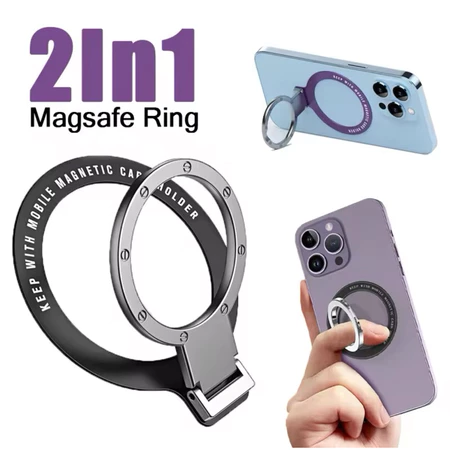 Pop Socket 2 em 1 suporte com anel rotativo 360 graus dobrável invisível para iPhone Samsung Xiaomi