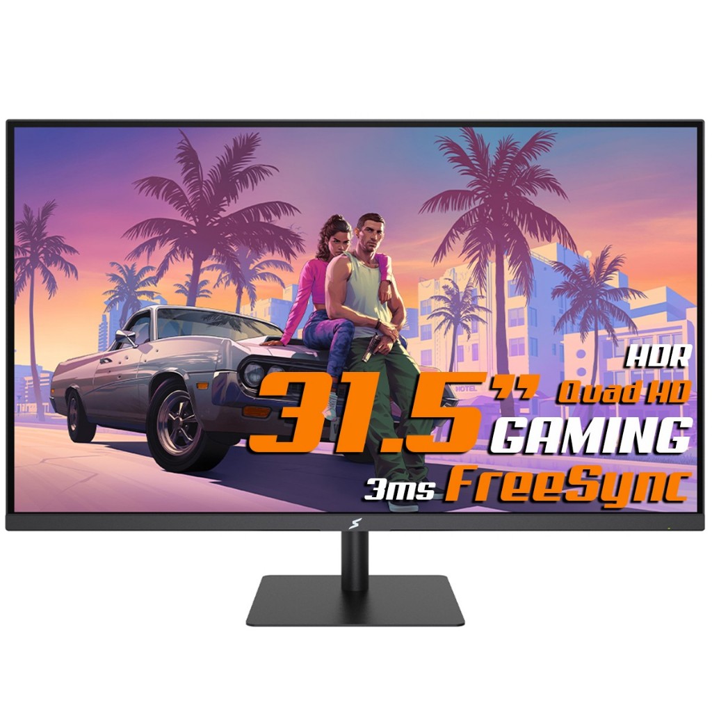 Monitor Gamer SuperFrame Precision Ultra, 31.5 Polegadas, E-LED, Quad HD, IPS, 75Hz, HDR, 100 porcento sRGB, FreeSync, HDMI/DP