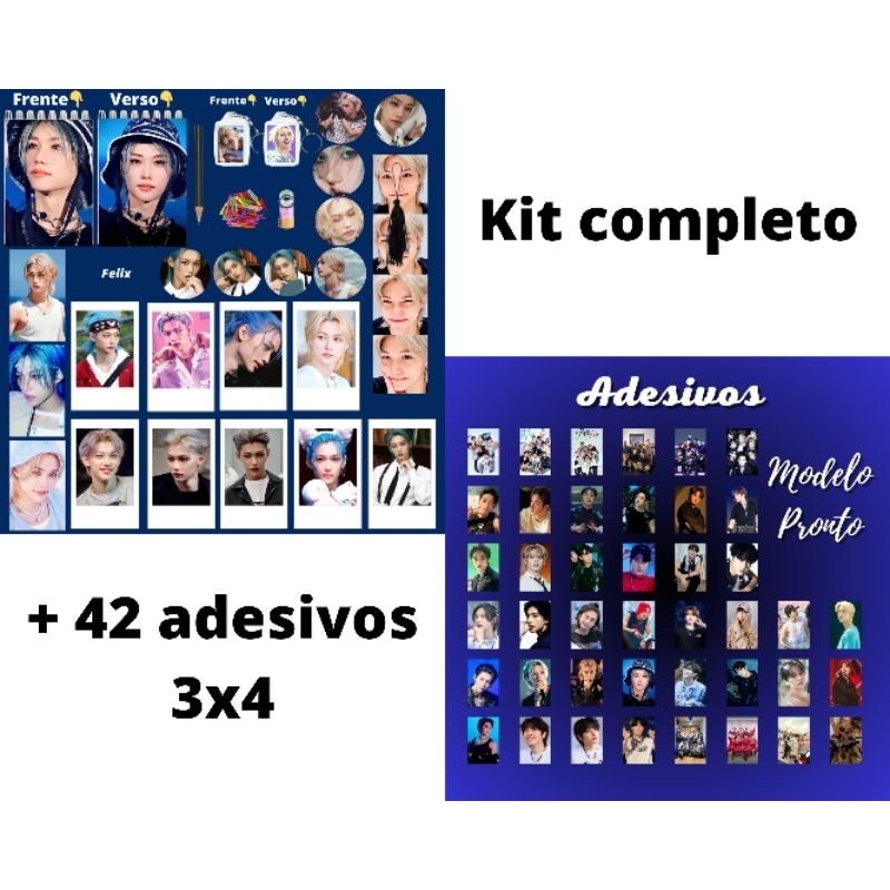 kit Felix ( stray kids ) kpop personalizado com 81 itens | Shopee