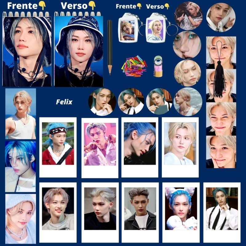 kit Felix ( stray kids ) kpop personalizado com 81 itens | Shopee