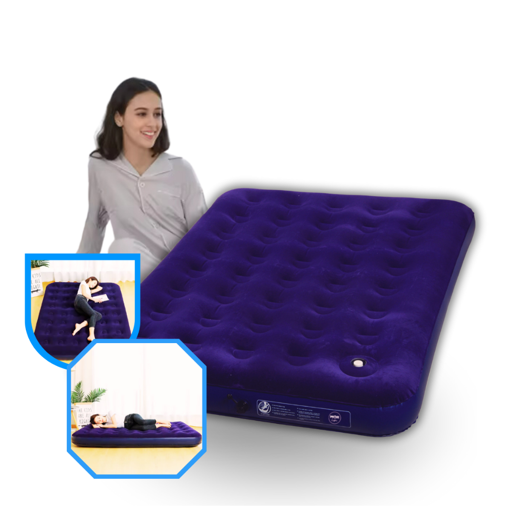 Colchão Casal Inflável Com Inflador Acoplado Multiuso Mor