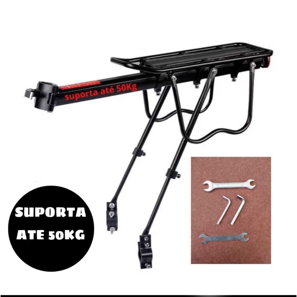 Bagageiro Traseiro Para Bicicleta Aro 26, 27.5, 29 Disco Vbrake Universal