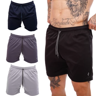 KIT 4 Calção Dry Shorts Futebol academia caminhada com bolso interno