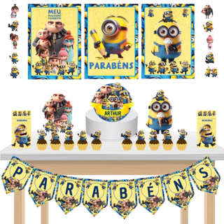 KIT festa - Kit só um Bolinho MINIONS II - Papel Fotográfico (LEIA A DESCRIÇÃO)