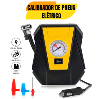Calibrador de Pneus Elétrico Para Carros Compressor De Bomba De Ar 150 PSI Portátil Auto DC12V Painel Analógico
