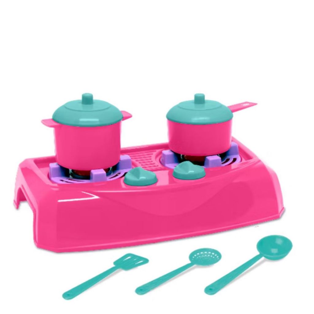 Kit Cozinha Infantil de Brinquedo Menina Fogãozinho Jantinha Cardoso Toys