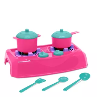 Kit Cozinha Infantil de Brinquedo Menina Fogãozinho Jantinha Cardoso Toys