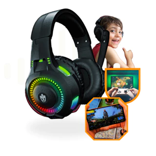 Fone De Ouvido Headset Gamer Rgb LED Compatível Com Pc Computador Vídeogame Xbox PS4 PS5 em Oferta na Shopee