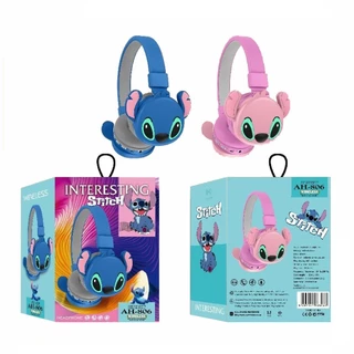 FONE DE OUVIDO BLUETOOTH SEM FIO-PERSONAGENS INFANTIS - LILO STITCH/MINNIE/MÁRIO BROS