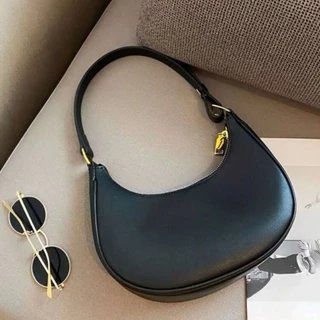 Bolsa Feminina Meia Lua Baguete De Ombro Tendencia Moderna Festa Queima De Estóque