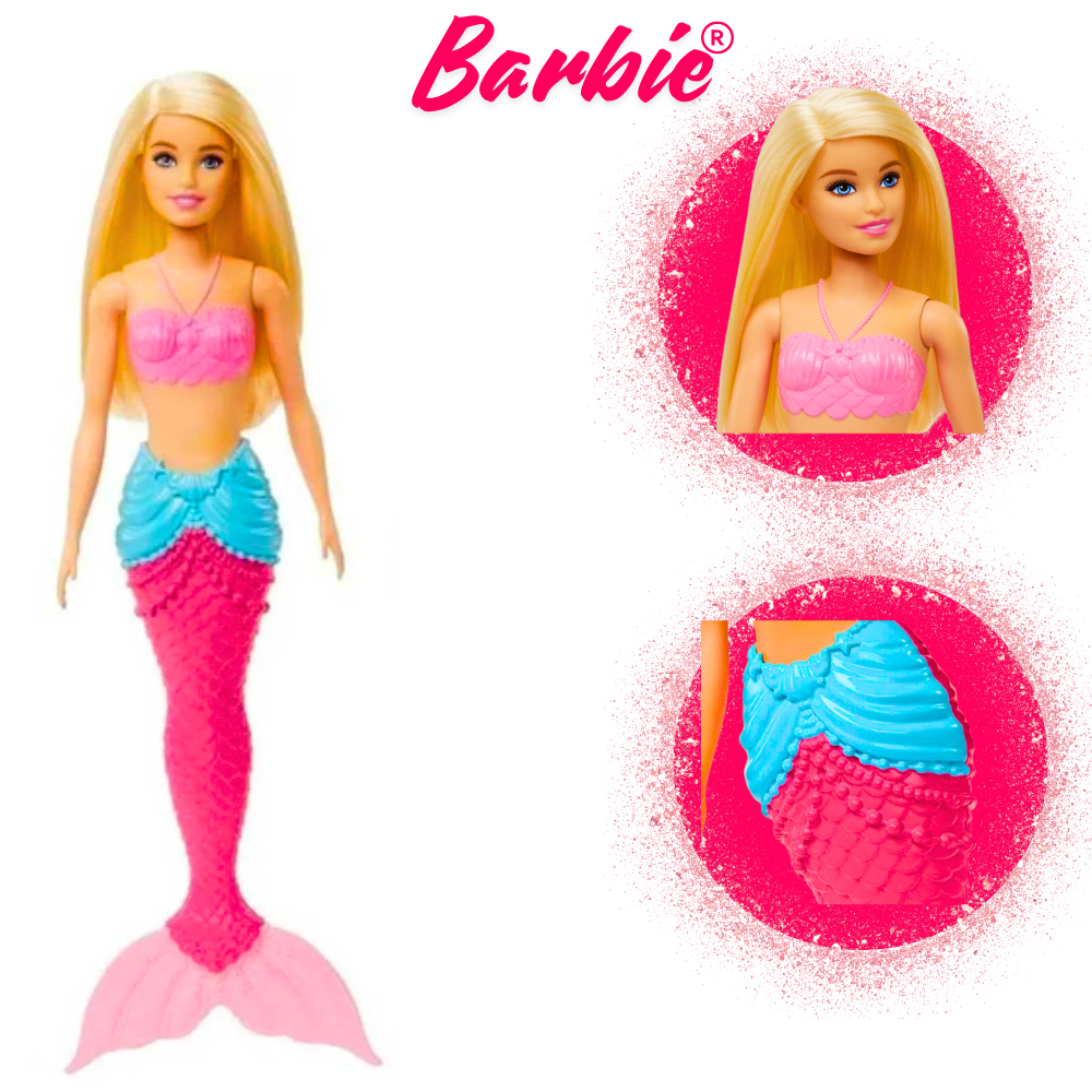 Barbie Sereia Loira com Cauda Rosa - Mattel Original Lacrada | Shopee ...