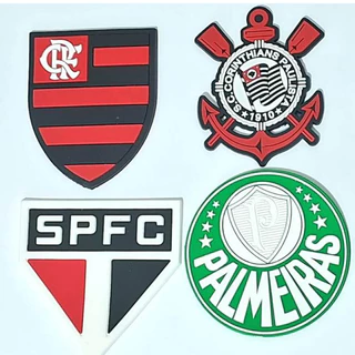 Porta Copo Escudo Times 8cm Emborrachado 2 Unidades