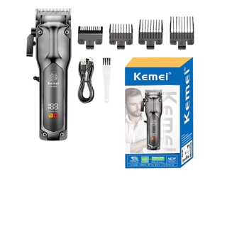 Kemei -2629 Máquina para Corte De Cabelo Profissional, Ajustável , LCD, Portátil Sem Fio 6500 RPM 5W