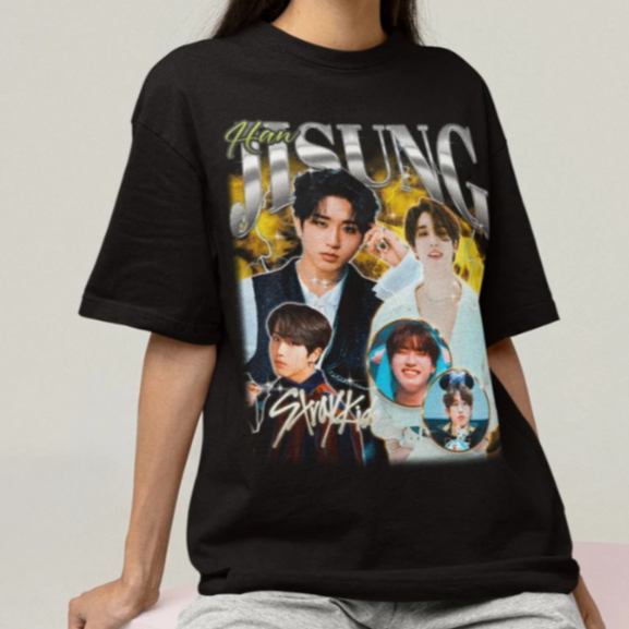 ア*ー様 Stray Kids HAN 14 ユニフォームTシャツ Camiseta T-shirt Unissex Kpop Grupo Stray Kids Han Jisung | Shopee