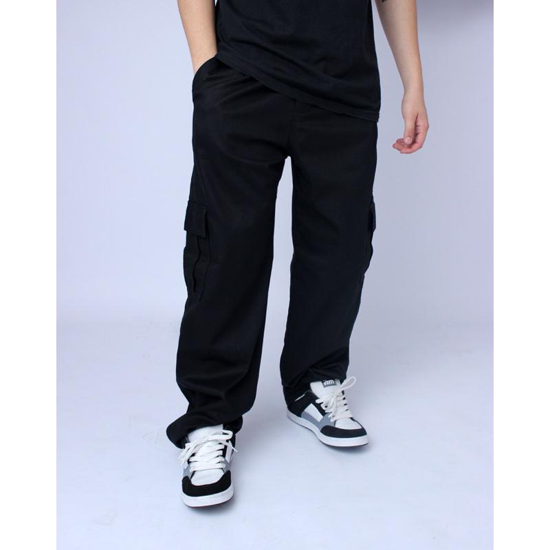 Calça cargo diversas cores larga unissex c/elástico