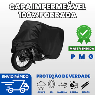 Capa De Cobrir Moto Couro Forrada Impermeável Proteção Solar UV Poeira Chuva