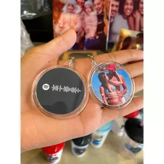 2 Chaveiros Spotify com Foto e Música + Mimo Especial - Personalizado