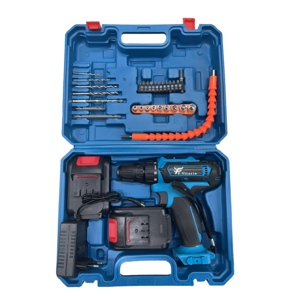 Chave De Impacto Parafusadeira Furadeira 02 Baterias 36V e 48V