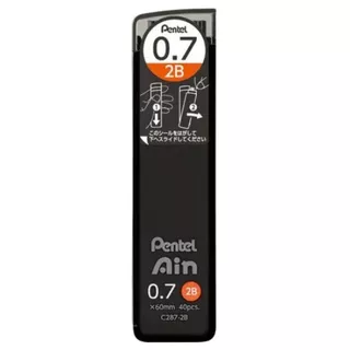Grafite Ain Stein 0,7mm 2B Com 40 Minas - Pentel