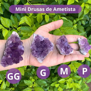 Drusa de Ametista Pedras Brutas Naturais Tamanhos Mini em Oferta na Shopee
