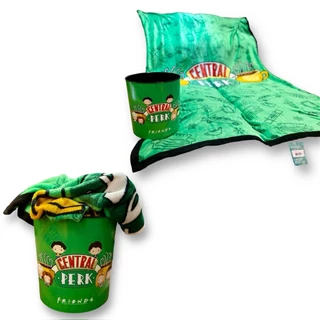 Kit Balde Pipoca + Manta Friends Central Perk Presente Lindo Produto Oficial