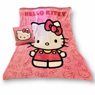 Kit Almofada + Cobertor Hello Kitty Gatinha Presente Fofinho Lindo Produto Oficial
