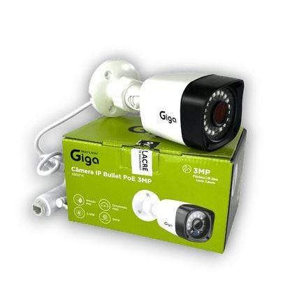 Camera Bullet Ip Poe 3mp 30 Metros Giga Gs0371A