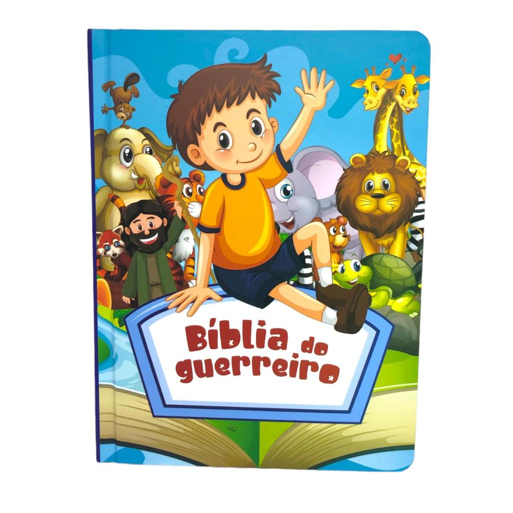 Bíblia Infantil Para Menino Guerreiro Capa Dura Com Histórias Desenhos ...