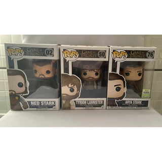 Funko Pop Game Of Thrones: Arya Stark, Ned Stark, Daenerys Targaryen, Tyrion Lannister, Stannis Baratheon, Rei da Noite, Bronn, Davos, Cersei Lannister
