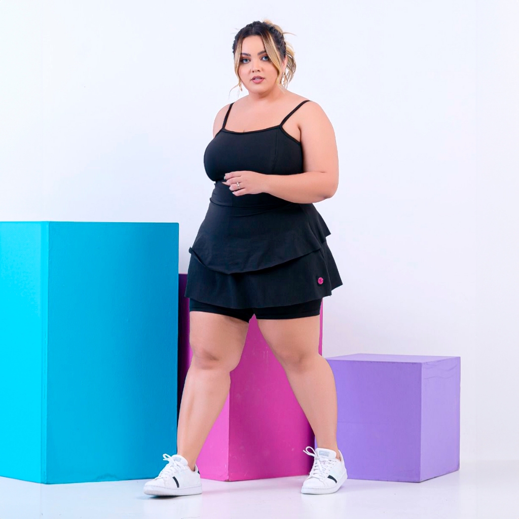Fitness Look Academia Short Saia Short Saia Para Academia Feminino