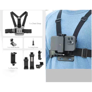 suporte de peito para celular e câmeras de ação
