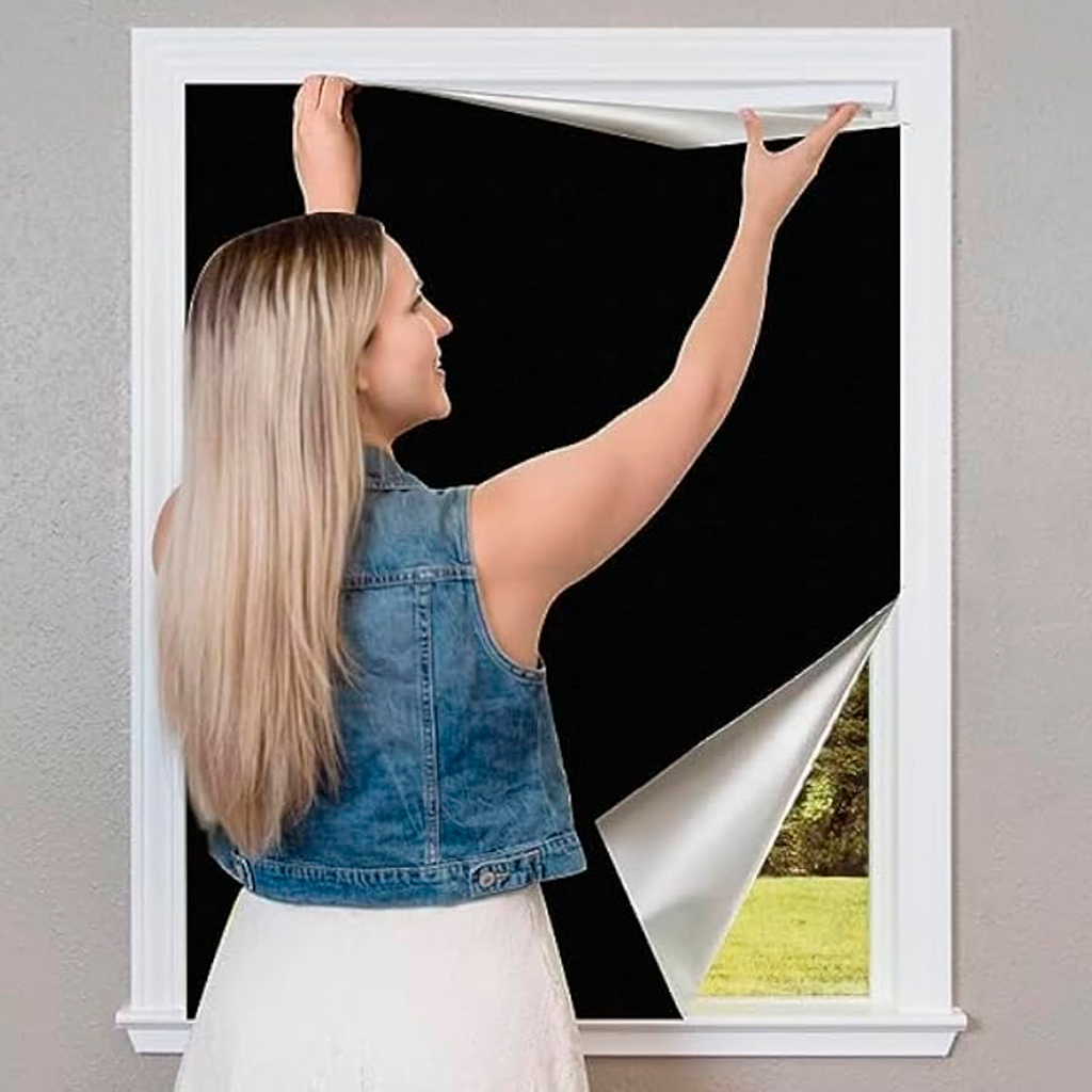 Cortina 100% Blackout Importado com Velcro 100% Vedação contra Sol e Luz