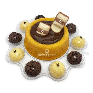Embalagem Mini Festa Cristal da Flip Festas - Mini Bolo Mini Panetone + 10 Docinhos
