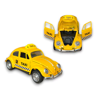 Fusca Táxi Miniatura Carrinho De Ferro Fusquinha Abre Porta Capô Fricção em Oferta na Shopee