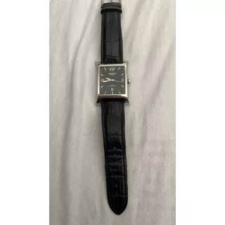 Relógio Magnum Steel Quadrado - Pulseira Couro Preta