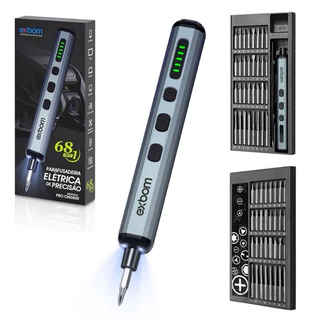Parafusadeira elétrica de precisão recarregável 68 em 1 com ponteiras imantadas EXBOM-CKE6800 Original