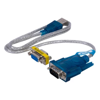 Cabo Conversor Porta Serial Rs232 Usb Azul Db9 Femea X Usb